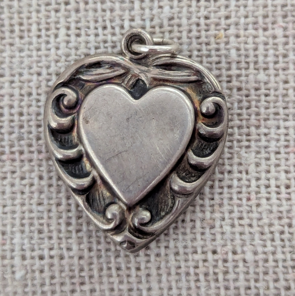 Sterling Silver Puffed Heart Pendant